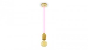 Lampa Wisząca VT-7778 Drewno Czerwony Przewód 3723