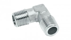 Kolano mosiężne niklowane gwintowane ZZ, G3/8z , 5000 3/8
