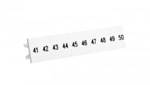 Oznacznik do złącz szynowych, opisówka ZB 5 numerowana od 41-50 kolor biały /10sztuk/