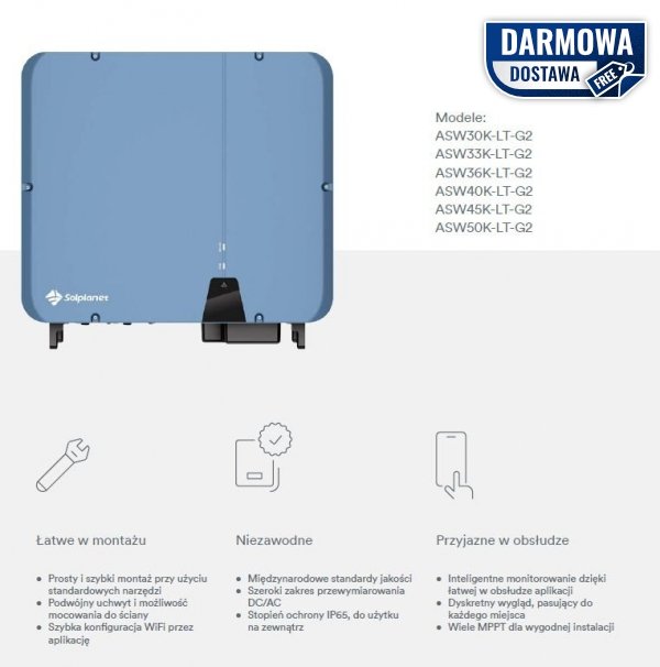 TRÓJFAZOWY INWERTER SOLPLANET ASW36K-LT-G2