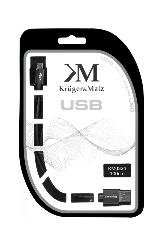 Kabel USB - micro USB wtyk-wtyk 1.0m Kruger&amp;Matz