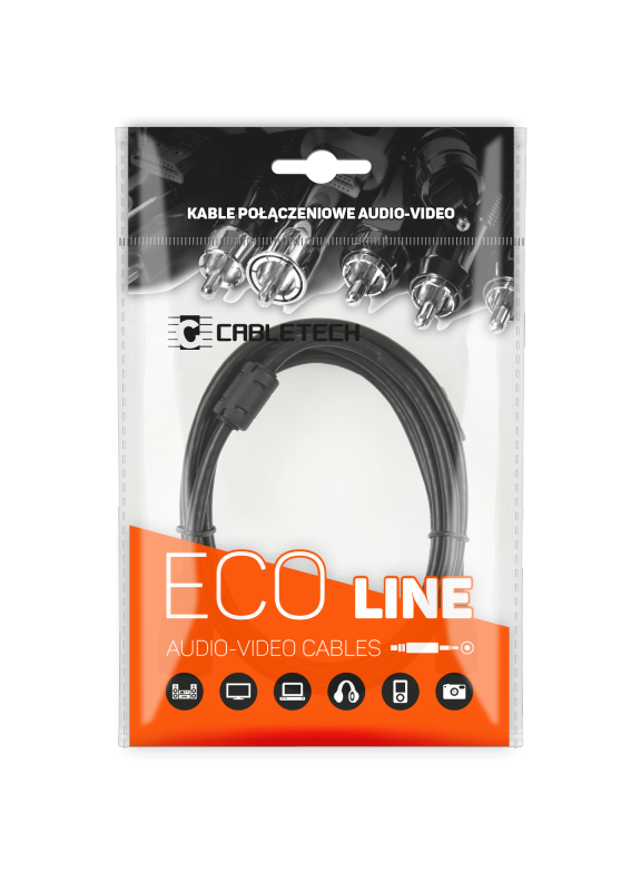 Kabel wtyk jack 3.5 - 2RCA 10m Cabletech Eco-Line