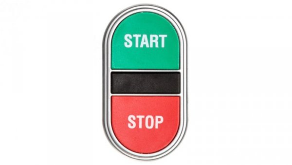 Przycisk sterowniczy dwuklawiszowy kryty z samoczynnym powrotem zielony/czerwony bez adaptera START-STOP LPCB7133