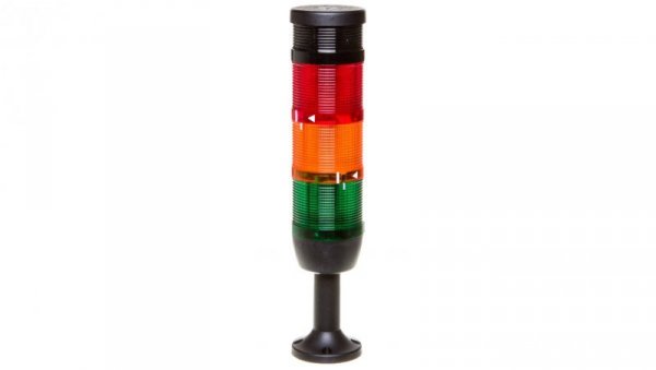 Kolumna sygnalizacyjna kompletna 70mm, 3 człony 24V DC czerwony błysk-żółty-zielony+buzzer TK-IK73F024ZM01