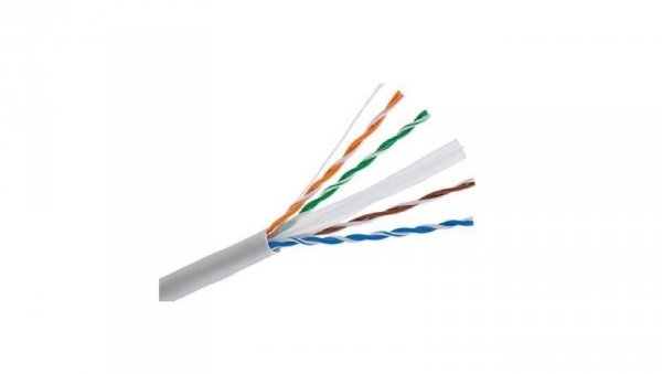 Kabel teleinformatyczny kat.6 U/UTP 23 AWG x4P 250MHz szary 334136 /305m/