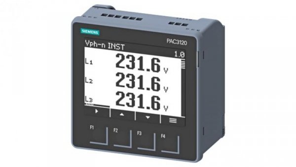 Miernik parametrów sieci PAC3120 x/1A x/5A licznik energii kl.0,5 MODBUS RTU RS485 2DI 2DO 100-250VAC/DC 7KM3120-0BA01-1DA0