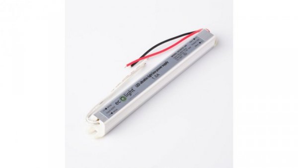 Zasilacz LED meblowy ultra slim IP20 24W 12V 2A 170 x 18 x 17 mm EC79773