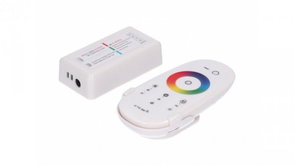 Sterownik LED RGB 3x6A touch RF biały komplet pilot+uchwyt 12-24v Prescot