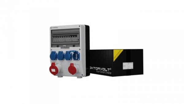 Rozdzielnica budowlana TD-S/FI 32A 16A 4x230V Schuko Doktorvolt 6442