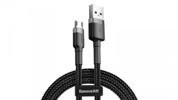 BASEUS Kabel USB 2.0 A / micro-B (wtyk / wtyk dwustronny) Quick Charge 3.0 czarny 3m