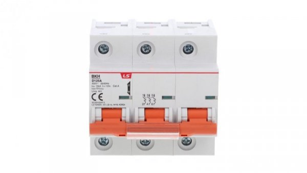 Wyłącznik nadprądowy 1,5 modułu 3P D 125A 10KA BKH 3P D125A 06110352R0