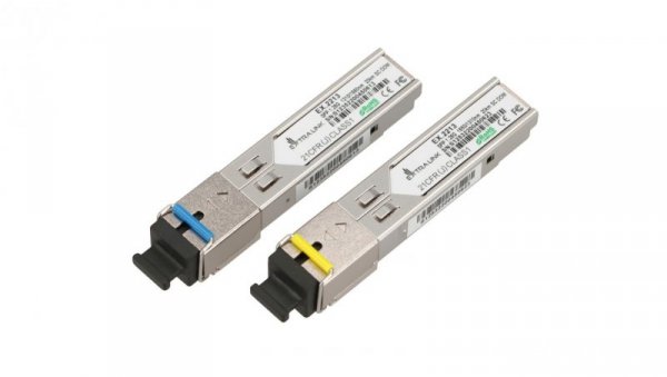 Moduł SFP WDM 1,25Gbps, 1310/1550nm, single mode, 20km, SC, DOM, para Extralink SFP 1.25G