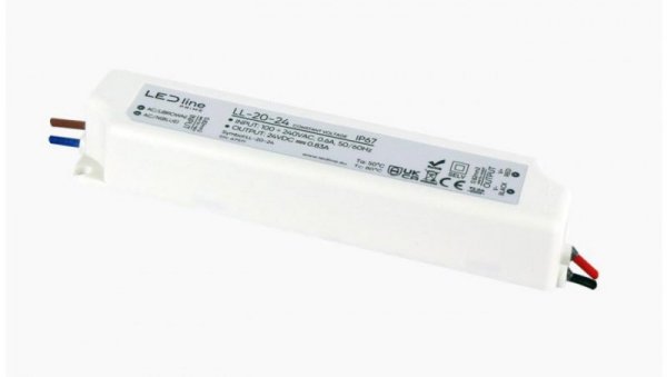 Zasilacz do taśm LED line PRIME 20-24 wodoszczelny IP67 24V 20W 5 lat gwar.