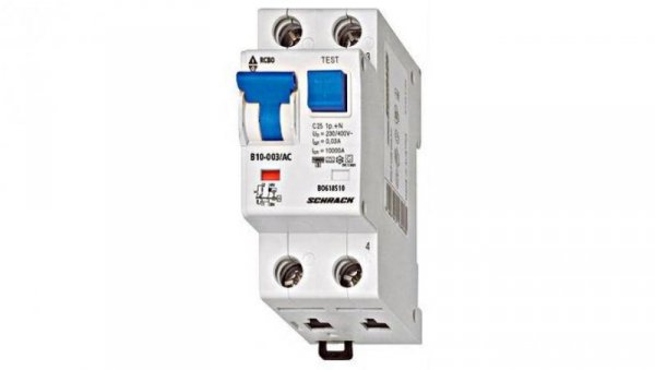 Wyłącznik instalacyjny B10/1+n/30mA typ AC,10kA Seria BOLF