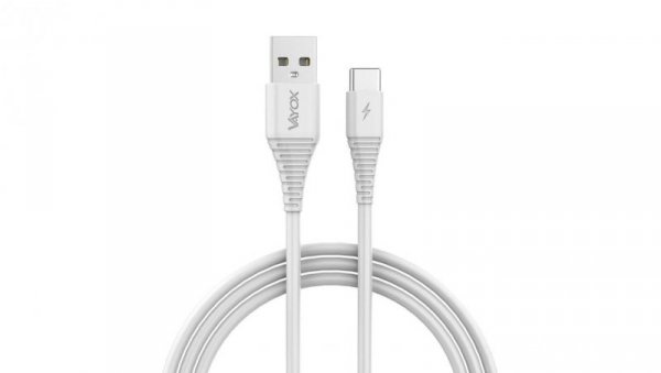 Kabel USB - USB typ C 1m biały VA0056 Vayox