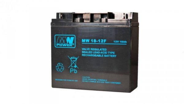 MW 18-12 Akumulator AGM 12V 18Ah 181x77x167 (T13) MW Power