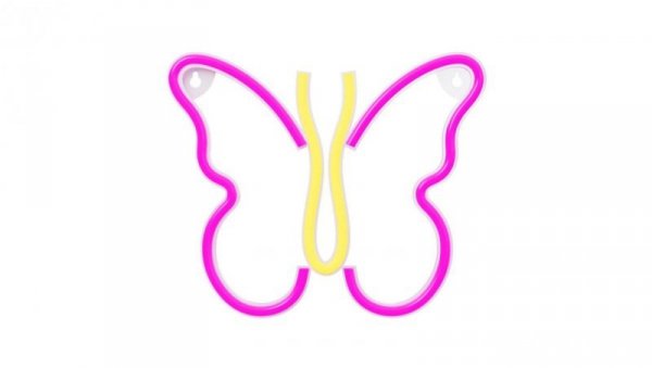 Neon LED MOTYL róż NNE03 Neolia