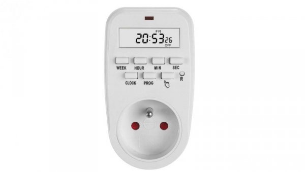 Włącznik czasowy - timer cyfrowy GreenBlue, max. obciążenie 16A, IP20, GB362 E