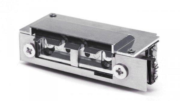 Elektrozaczep Hartte XS12RM-C rewersyjny (NO) wąski z monitoringiem i wyślizgiem 12V DC