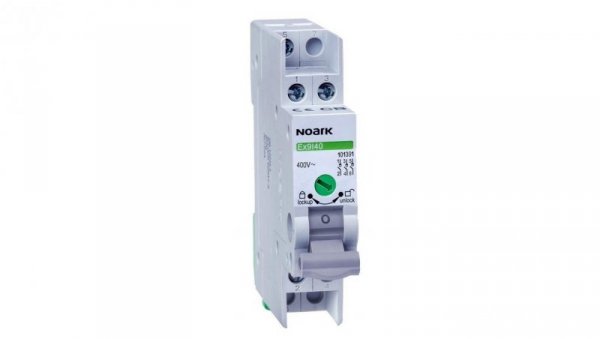 Rozłącznik izolacyjny 25A 2-biegunowy 1P (400V AC) 1-modułowy z blokadą OFF NOARK