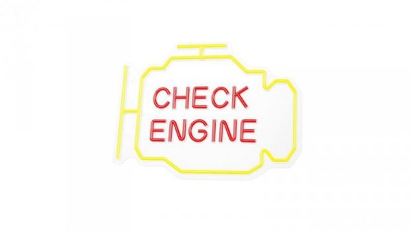 Neon PLEXI LED CHECK ENGINE żółto czerwony NNE21 Neolia