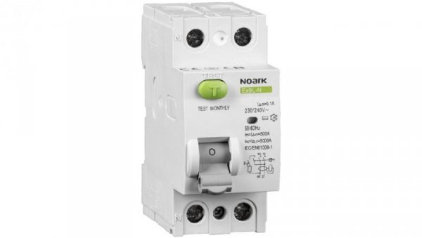 Wyłącznik różnicowoprądowy RCD 1-fazowy 40A 300mA typ A 2-biegunowy 2P (230V AC) 2-modułowy NOARK