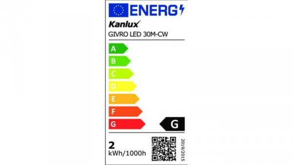 Wąż świetlny 210 DC GIVRO LED 30M-CW 2W/M 120lm/m 6500K IP65 rolka 30mb Odporność UV zasilanie przelotowe 38579