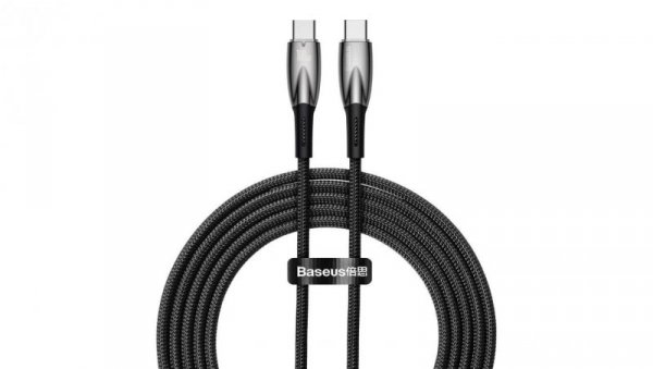 Baseus Glimmer Series kabel do szybkiego ładowania USB-C 480Mb/s PD 100W 2m czarny