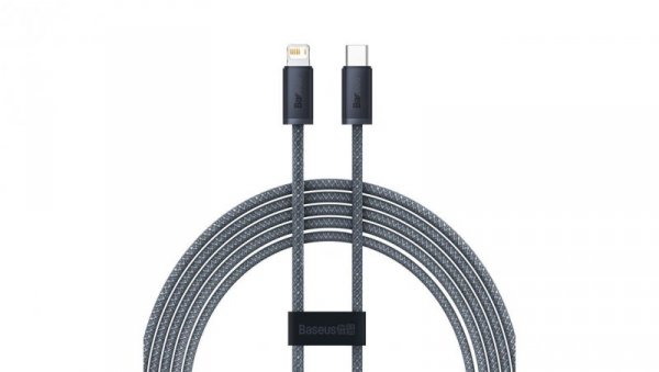 Kabel Baseus CALD000116 Lightning - USB-C PD 20W 480Mb/s 2m - szary