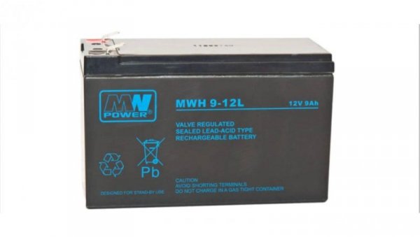 MWH 9-12L Akumulator 12V 9Ah 270W/10 min 6-9lat żywotności do UPS