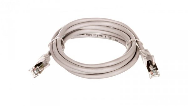 Kabel krosowy patchcord F/UTP kat.5e CCA szary 2m 50128