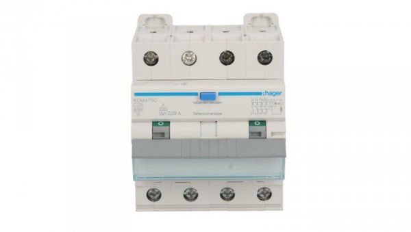 Wyłącznik różnicowo-nadprądowy RCBO 4P C25A 0,03A Typ A 6kA RCBO ADM475C