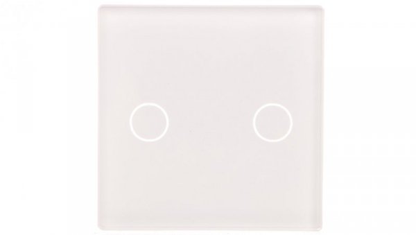 TouchMe Mały panel szklany, łącznik podwójny, biały TM531W