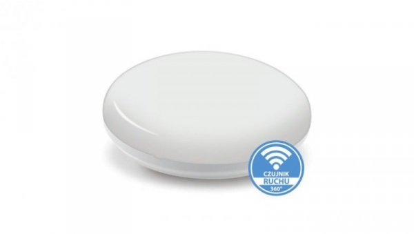Plafon SUN n/t 18W AC 230V 50Hz 4000K (neutr.) 120 st. IP54 z czujnikiem ruchu 1820lm PL-SUN/LED/18W/CR biały