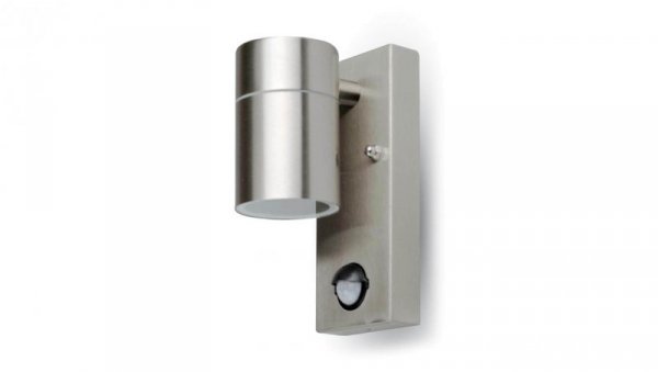 Oprawa ewelacyjna VT-7621PIR GU10 WALL FITTING WITH SENSOR,STAINLESS STEEL BODY-1 WAY IP44 7502