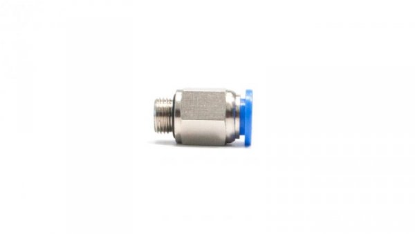 Złączka wtykowa prosta mosiężna niklowana do węża 14, G1/2z, 122.012-14