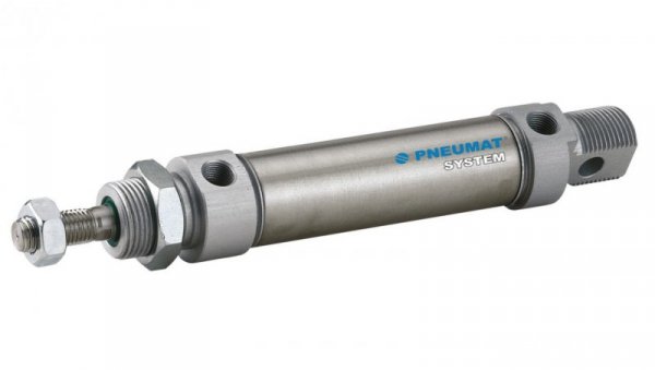 Siłownik Pneumatyczny z jednostronnym tłoczyskiem. Średnica tłoka 10 mm skok 125mm ISO6432 D10x125 DNM010.0125