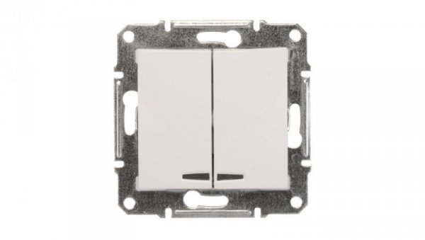 Sedna Łącznik świecznikowy 10AX z podświetleniem LED biały IP20 SDN0300321