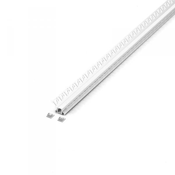 Profil Aluminiowy V-TAC 2mb Anodowany, Klosz Mleczny, Do gipsowania, Narożny wewnętrzny VT-8104