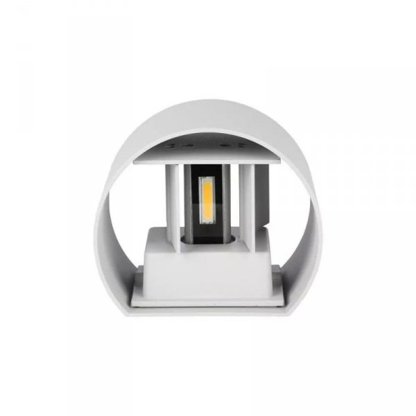 Oprawa Ścienna 6W V-TAC Góra Dół Regulowana Biały Okrągły IP65 Bridgelux VT-756-W 3000K 700lm