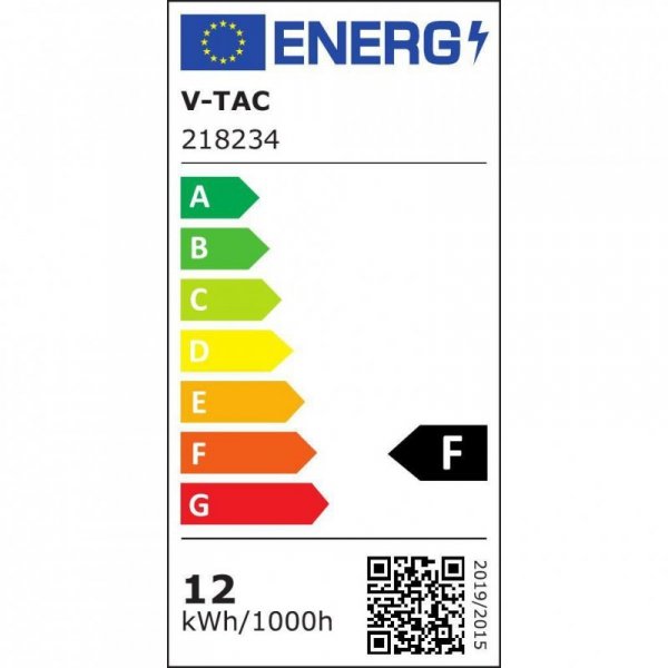 Oprawa Ścienna V-TAC 12W LED Ukośna Szara IP65 VT-8054-N 4000K 1250lm