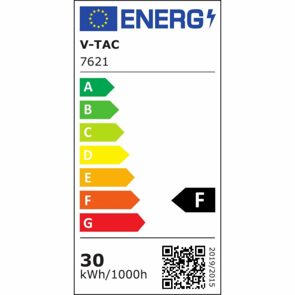 Plafon V-TAC 30W LED Okrągły IP44 42cm Biały VT-8630W-RD 3000K 3000lm