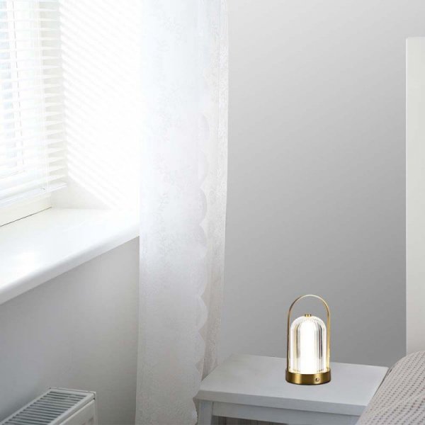 Lampka Biurkowa Nocna V-TAC 1W LED 22cm Ładowanie USB Ściemnianie Złota VT-1057 3000K-6000K 55lm