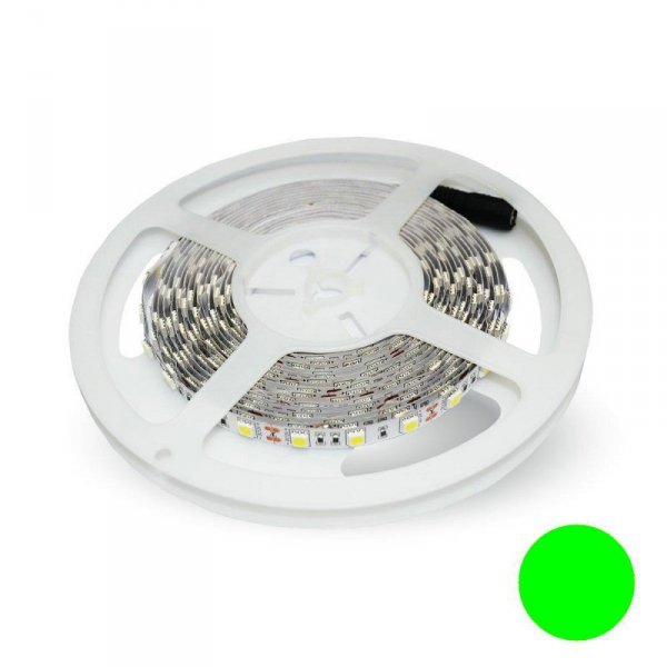 Taśma LED V-TAC SMD5050 300LED IP20 11W/m VT-5050 60-IP20-11 Kolor Zielony