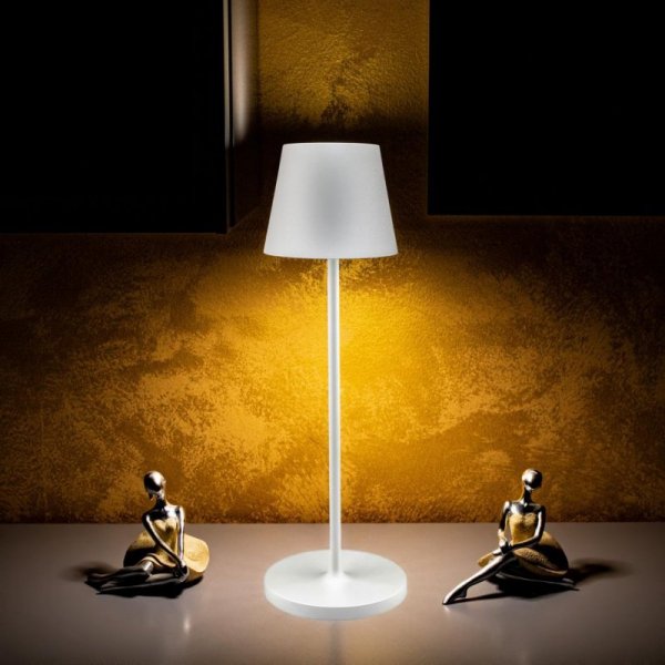 Lampka Biurkowa Nocna V-TAC 2W LED Ładowanie Ściemnianie IP54 Biała VT-7522 3000K 200lm