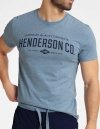 Piżama dla Pana Henderson 40684 Ferrous M-2XL niebieska jasna