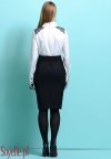 MOLLY czarno-biała sukienka z koronkowymi wstawkami, imitacja bluzki ze spódnicą