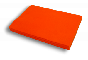 FILC DEKORACYJNY W ARKUSZU POMARAŃCZOWY MIĘKKI 2mm A4 10 SZTUK