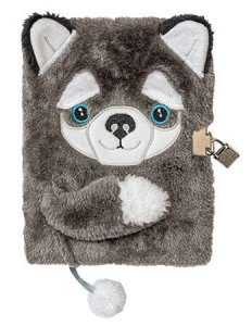 Pamiętnik włochacz z kłódką PIESEK HUSKY A5 96 kartek w linie DOG