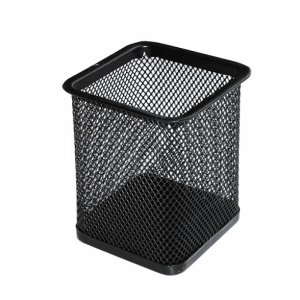 POJEMNIK NA DŁUGOPISY KWADRAT METAL CZARNY 4268